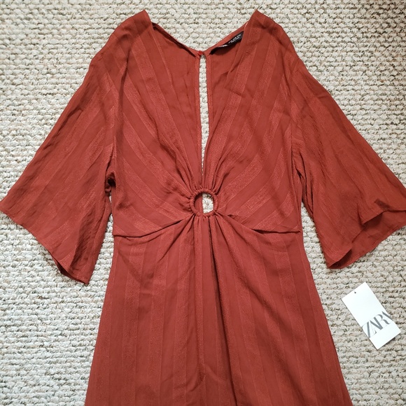 Zara Terracotta Dress - Picture 3 of 7
